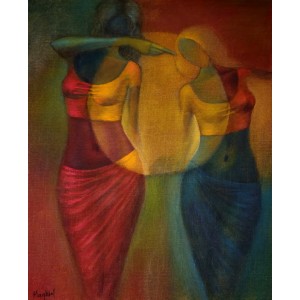 Maqbool Ahmed, 24 x 30 inch, Oil on Canvas, Figurative Painting, AC-MA-015